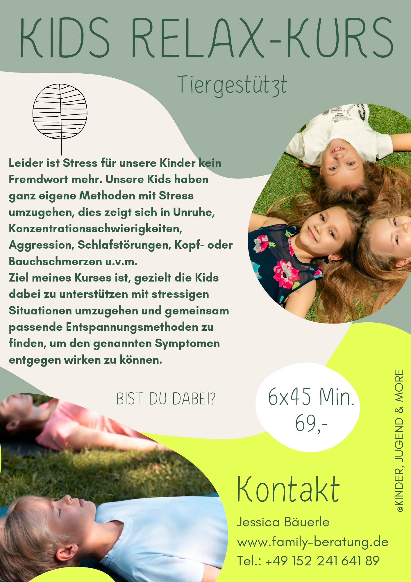 Natur Bauernhof Tiere Kinder Angebot Veranstaltung Foto Flyer Grün Handschr_20240421_135720_0000